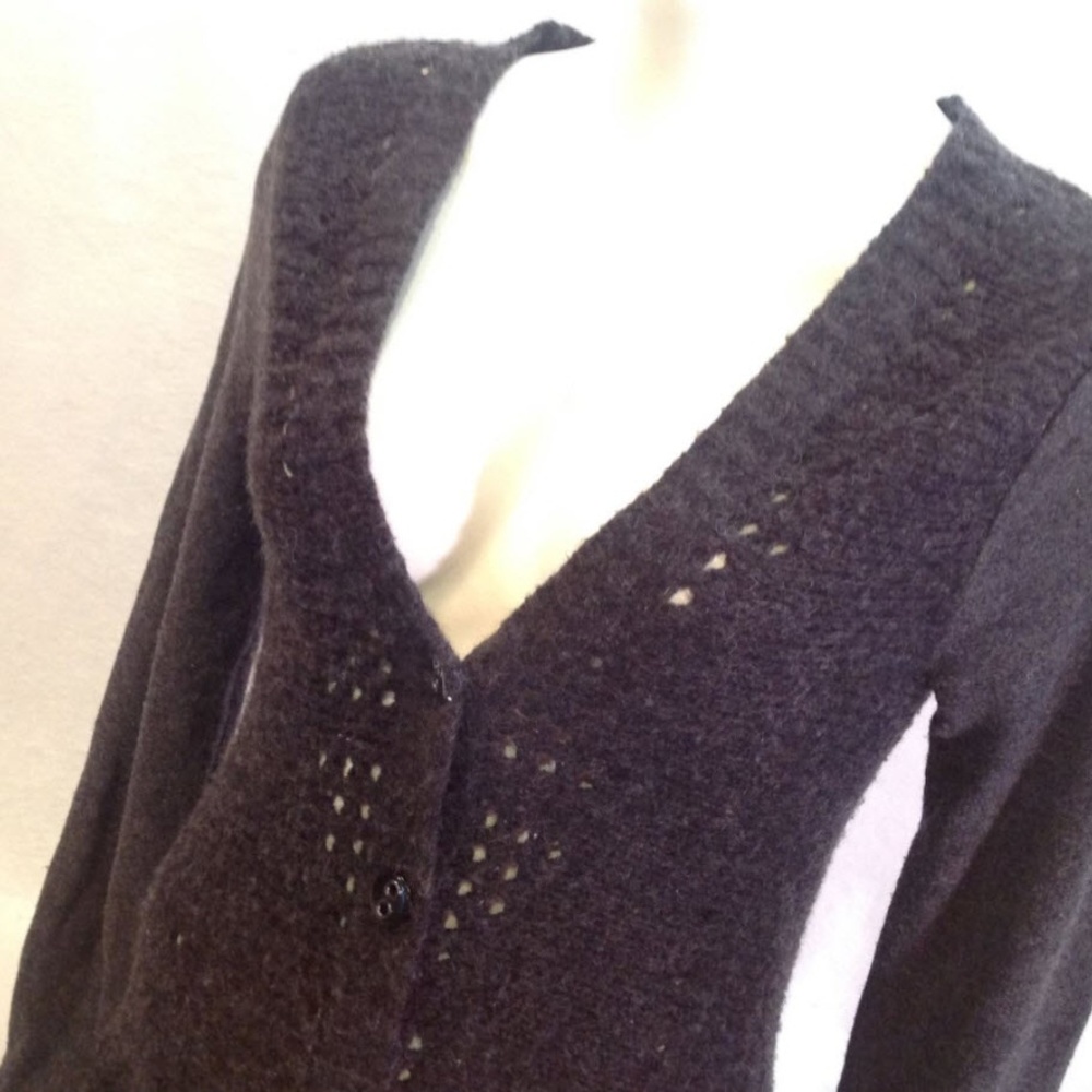 Free People Cardigan Small Sweater Gray Long Layer